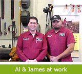 Al and James at work