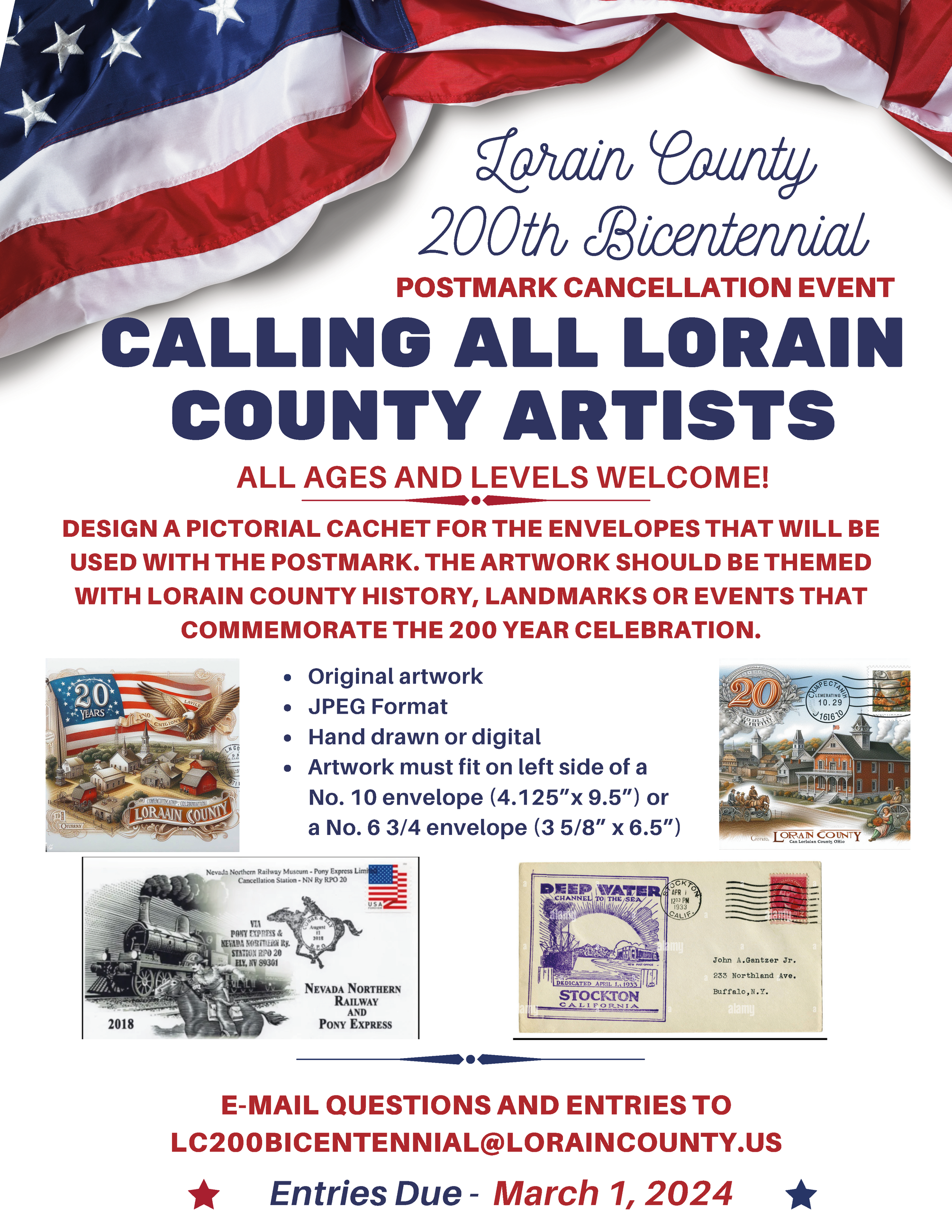 Red Blue Modern USA Happy Celebration Live Dj Flyer (1)